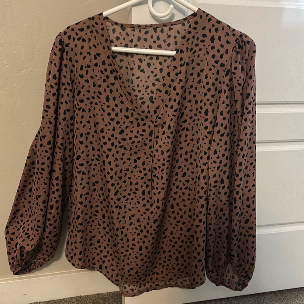 Leopard Print Blouse - XL (12)